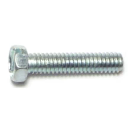 Midwest Fastener #8-32 x 3/4 in Slotted Hex Machine Screw, Zinc Plated Steel, 40 PK 65554